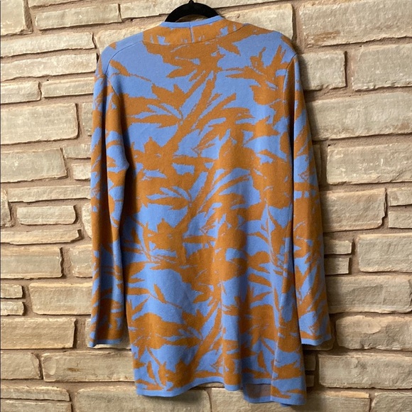 Soft Surroundings Long Sleeve Open Front Cardigan Women's Brown Blue Size M - Picture 7 of 10